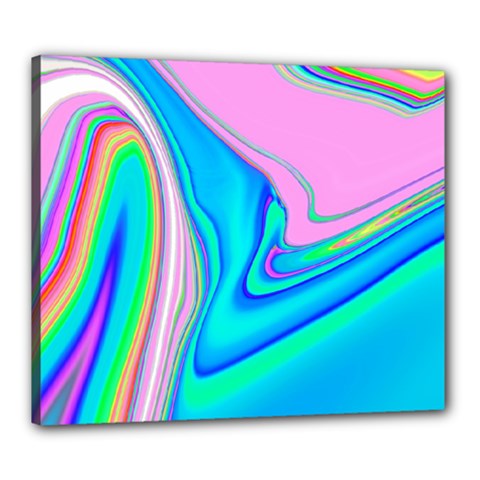 Aurora Color Rainbow Space Blue Sky Purple Yellow Green Pink Red Canvas 24  X 20  by Mariart