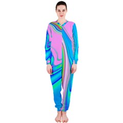Aurora Color Rainbow Space Blue Sky Purple Yellow Green Pink Red Onepiece Jumpsuit (ladies) 