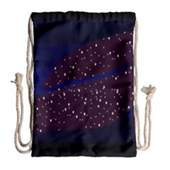 Contigender Flags Star Polka Space Blue Sky Black Brown Drawstring Bag (large) by Mariart