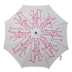 Deep Clean Bubbel Door Pink Polka Circle Hook Handle Umbrellas (small)