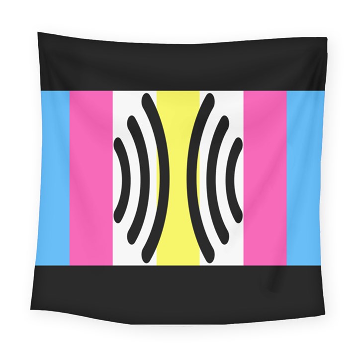 Echogender Flags Dahsfiq Echo Gender Square Tapestry (Large)