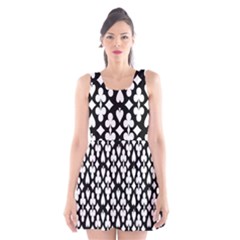 Dark Horse Playing Card Black White Scoop Neck Skater Dress by Mariart