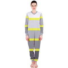 Molly Gender Line Flag Yellow Grey Onepiece Jumpsuit (ladies) 