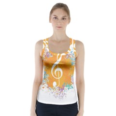 Musical Notes Racer Back Sports Top by Mariart
