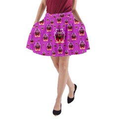 A Cartoon Named Okey Want Friends And Freedom A-line Pocket Skirt by pepitasart