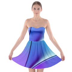 Line Blue Light Space Purple Strapless Bra Top Dress by Mariart