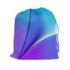 Line Blue Light Space Purple Drawstring Pouches (xxl) by Mariart