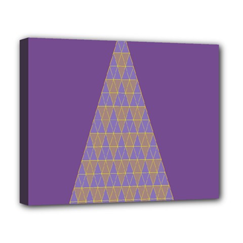 Pyramid Triangle  Purple Deluxe Canvas 20  X 16   by Mariart