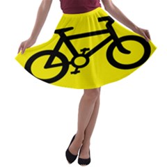 Stay Classy Bike Cyclists Sport A-line Skater Skirt