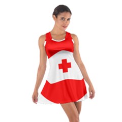 Tabla Laboral Sign Red White Cotton Racerback Dress by Mariart