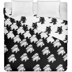 Transforming Escher Tessellations Full Page Dragon Black Animals Duvet Cover Double Side (king Size) by Mariart