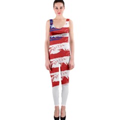 American Flag Onepiece Catsuit by Valentinaart