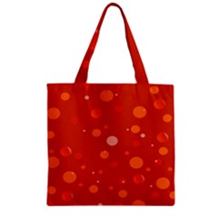 Decorative Dots Pattern Zipper Grocery Tote Bag by ValentinaDesign