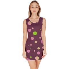 Decorative Dots Pattern Sleeveless Bodycon Dress by ValentinaDesign
