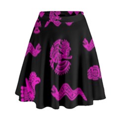 Aztecs Pattern High Waist Skirt