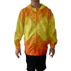 Pattern Retired Background Orange Hooded Wind Breaker (kids) by Nexatart