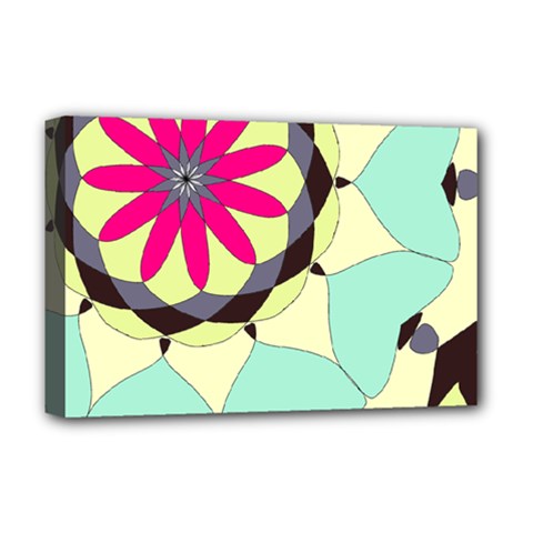 Pink Flower Deluxe Canvas 18  X 12   by digitaldivadesigns