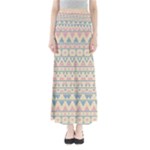 blue and pink tribal pattern Maxi Skirts