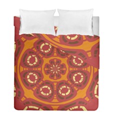 Dark Red Abstract Duvet Cover Double Side (full/ Double Size) by linceazul