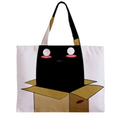 Black Cat In A Box Zipper Mini Tote Bag by Catifornia