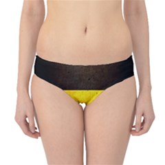 Wooden Board Yellow White Black Hipster Bikini Bottoms