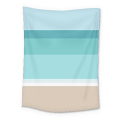 Dachis Beach Line Blue Water Medium Tapestry by Mariart