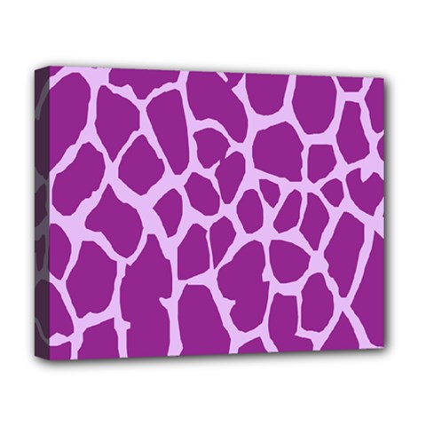 Giraffe Skin Purple Polka Deluxe Canvas 20  X 16   by Mariart
