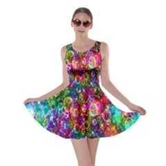 Colorful Bubble Shining Soap Rainbow Skater Dress by Mariart