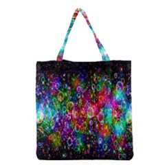 Colorful Bubble Shining Soap Rainbow Grocery Tote Bag