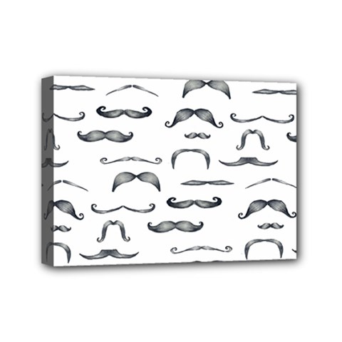 Mustache Man Black Hair Mini Canvas 7  X 5  by Mariart