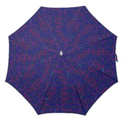 Grid Lines Square Pink Cyan Purple Blue Squares Lines Plaid Straight Umbrellas