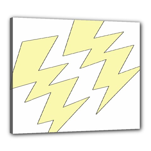 Lightning Yellow Canvas 24  X 20 