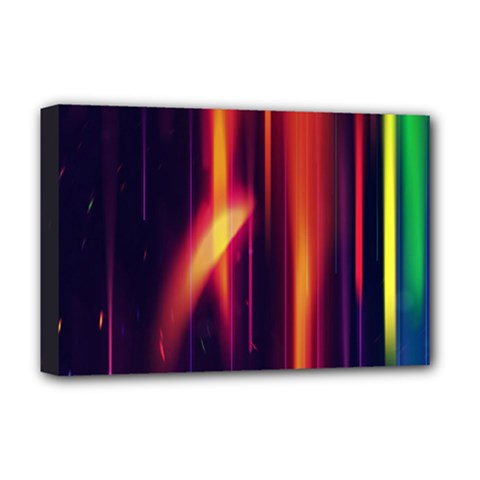 Perfection Graphic Colorful Lines Deluxe Canvas 18  X 12   by Mariart