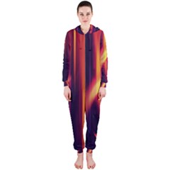 Perfection Graphic Colorful Lines Hooded Jumpsuit (ladies) 