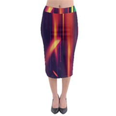 Perfection Graphic Colorful Lines Midi Pencil Skirt by Mariart