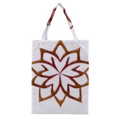 Abstract Shape Outline Floral Gold Classic Tote Bag by Nexatart
