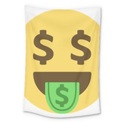 Money Face Emoji Large Tapestry by BestEmojis