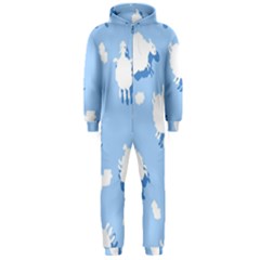 Vector Sheep Clouds Background Hooded Jumpsuit (men)  by Nexatart