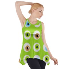 Eyes Background Structure Endless Side Drop Tank Tunic by Nexatart