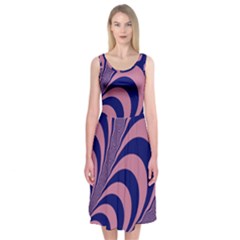 Fractals Vector Background Midi Sleeveless Dress by Nexatart