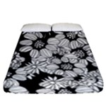 Mandala Calming Coloring Page Fitted Sheet (Queen Size)