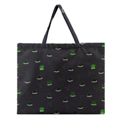 Cactus Pattern Zipper Large Tote Bag by ValentinaDesign