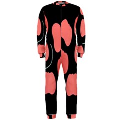 Craft Pink Black Polka Spot Onepiece Jumpsuit (men)  by Mariart