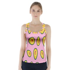 Fruit Avocado Green Pink Yellow Racer Back Sports Top by Mariart