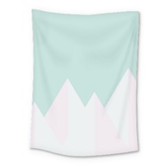 Montain Blue Snow Chevron Wave Pink Medium Tapestry by Mariart