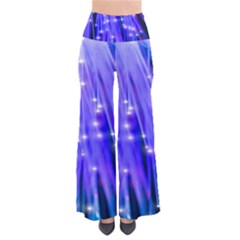 Neon Light Line Vertical Blue Pants by Mariart