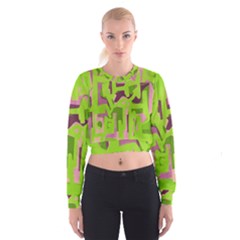 Abstract Art Cropped Sweatshirt by ValentinaDesign