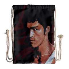 Bruce Lee Drawstring Bag (large) by Valentinaart
