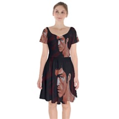 Bruce Lee Short Sleeve Bardot Dress by Valentinaart