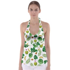 Tropical Pattern Babydoll Tankini Top by Valentinaart